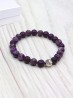 Purple Amethyst Bead Bracelets with Gift Box